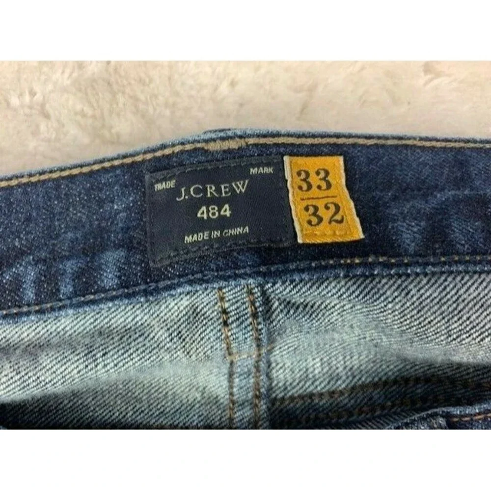 J. Crew Size 33x32 Mens Jeans (Actual Inseam 29 Inches) Straight Leg Dark Wash
